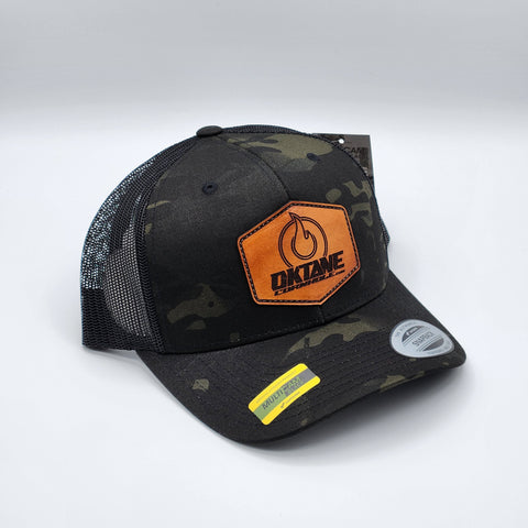 Oktane Leather Patch Hats